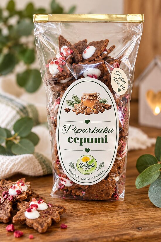 Piparkūku cepumi ar balto šokolādi un dzērvenēm